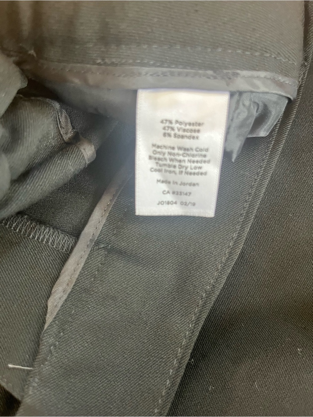 Talbots Black Pleated Barely Boot Stretch Waist Neutral Office Dress Pants 16W - Picture 11 of 13